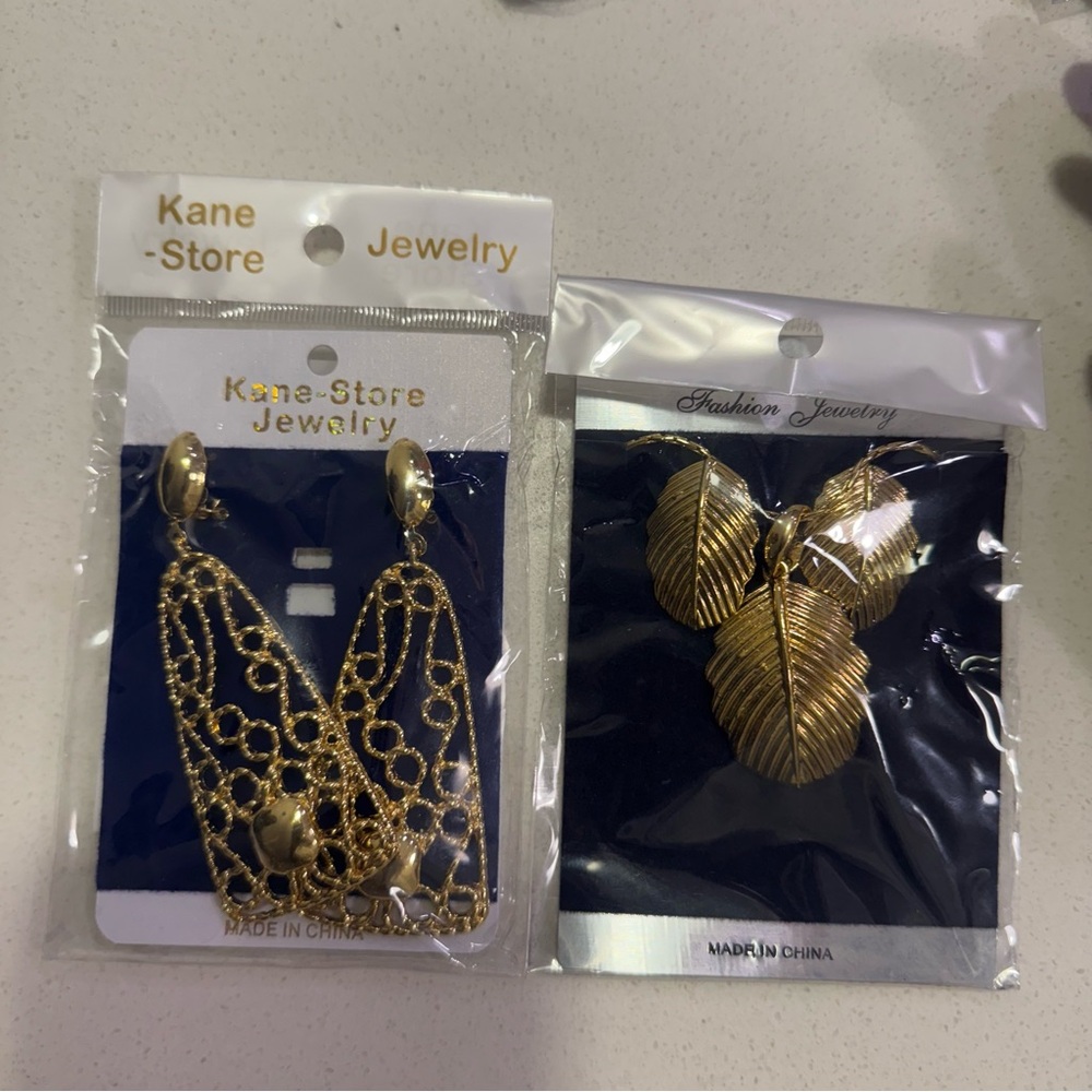Gold  Earrings from Senegal and China